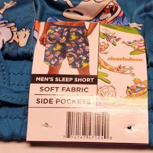 New Mens Lounge Nickelodeon Sponge Bob Soft Fabric Pockets Comfy PJ Sleep Shorts